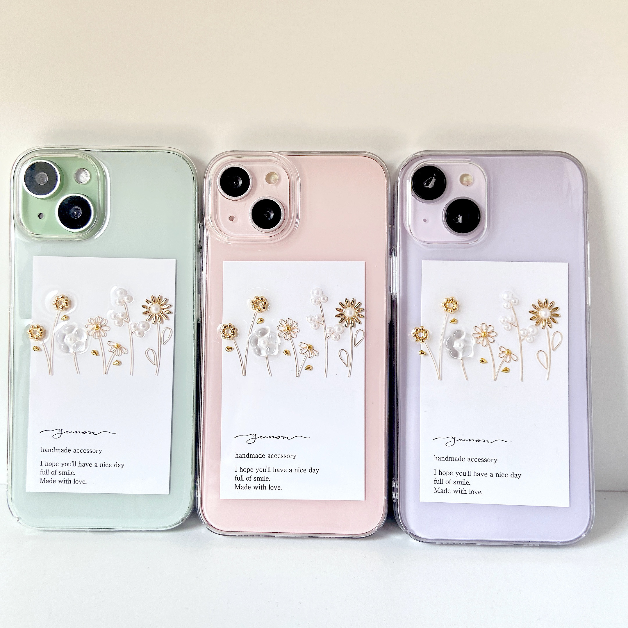 YN-15GD,【floret】,スマホケース クリアケース iPhone12