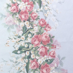 B品【薔薇とスズラン半襟】「ラベンダー&ミント」少し濃いめの春のささやき【カット難あり】 2枚目の画像