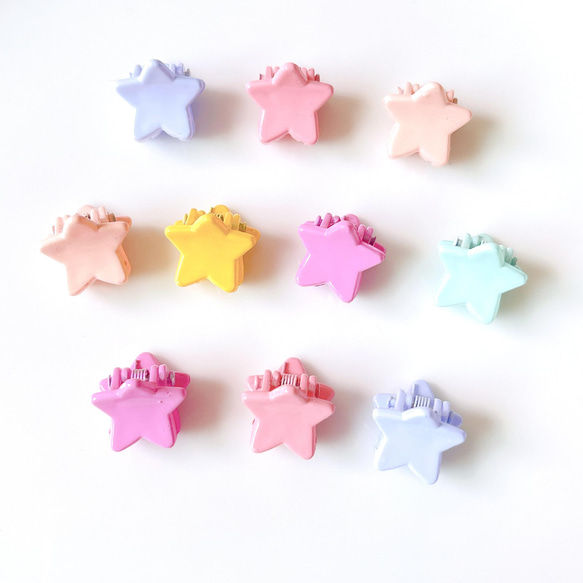 ミニ 星 スター ヘアクリップ バンスクリップ 10個セット ヘアクリップ