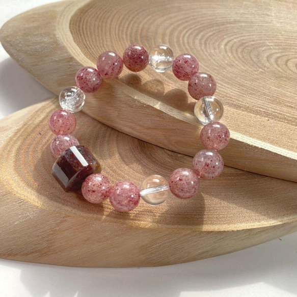 水晶　天然石　ハンドメイド クォーツ 天然石 水晶 スターカット アクセサリー ブレスレット