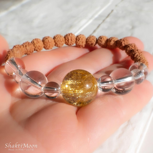 極上オレンジタイチンルチルブレスレット