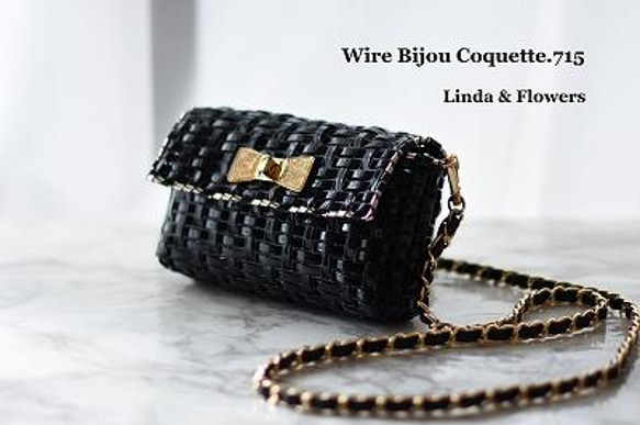 ココザック　 バットモチーフ 下着 黒・金 収納袋付き 大人カワイイ❣ Wire Bijou Coquette.715 ミニミニバッグ