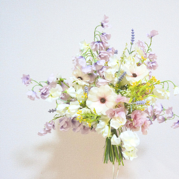 スイートピーのブーケ＆ブートニア 