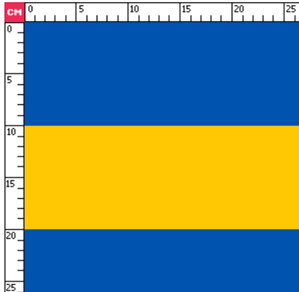 ウクライナの国旗の色を基にしたボーダー20　シーチング生地 1枚目の画像