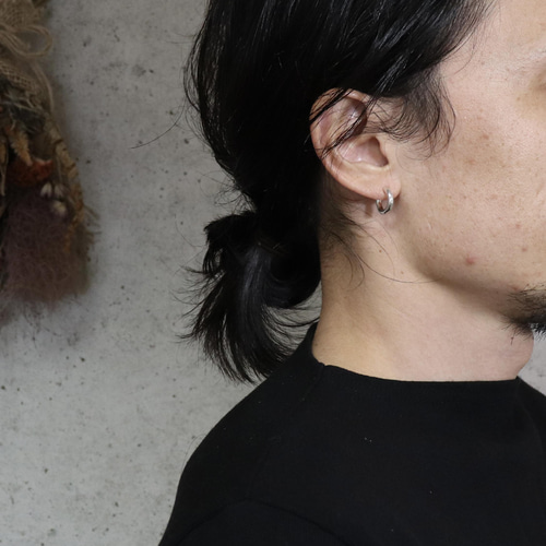 3.0 SS×つちめ×silver ×両耳用 】フープピアス つちめ メンズ