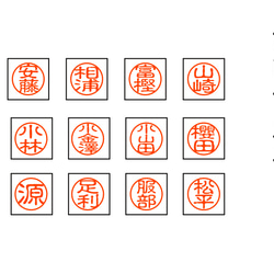 牛角(オランダ水) 印鑑＆本革手描き一点物「椿」印鑑ケースセット-① 太さ15㎜×長さ60㎜(銀行印・実印サイズ) 8枚目の画像