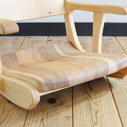 【しろくろねこや様専用】無垢材◆紀州スギのロッキング座椅子(両アーム無) 6枚目の画像