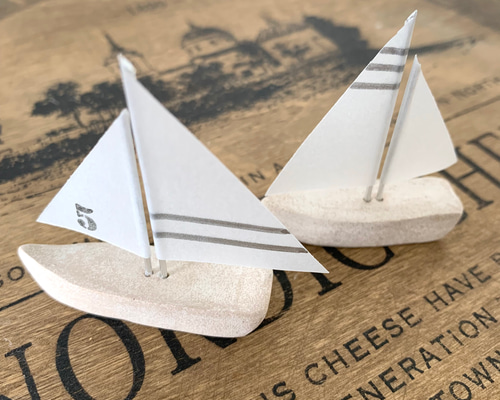 夏 置物 ミニチュアヨット 小（2個セット） その他インテリア雑貨