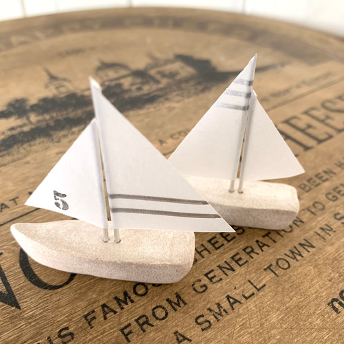 夏 置物 ミニチュアヨット 小（2個セット） その他インテリア雑貨