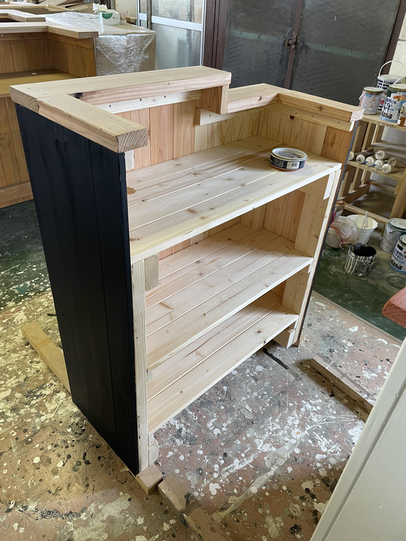 kirschです！　（引き取り限定）木製　レジカウンター　作業台　テーブル kirschです！ （引き取り限定）木製 レジカウンター 作業台 テーブル