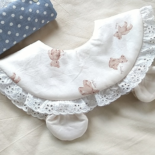 くま耳 まんまるレーススタイ スタイ・よだれかけ cher_ange_ 通販