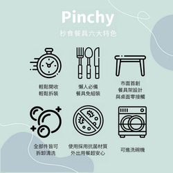 A.Brolly 亞伯尼 Pinchy秒食行動餐具組 環保餐具 五色可選 第2張的照片