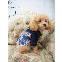 デニム ジャケット シャツ トップス アロハ ドックウェア 犬 猫 ペット 服 犬服 犬の服 LB10 7枚目の画像