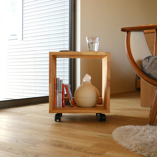 収納バッグ コの字型デザイン サイドテーブル キャスター付き 収納