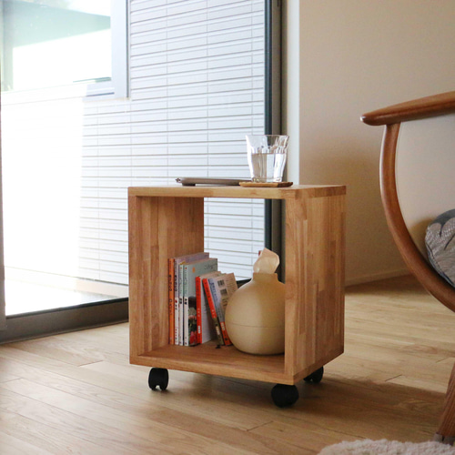 木製ハンドメイドオーダーコの字棚シェルフサイドテーブルラック