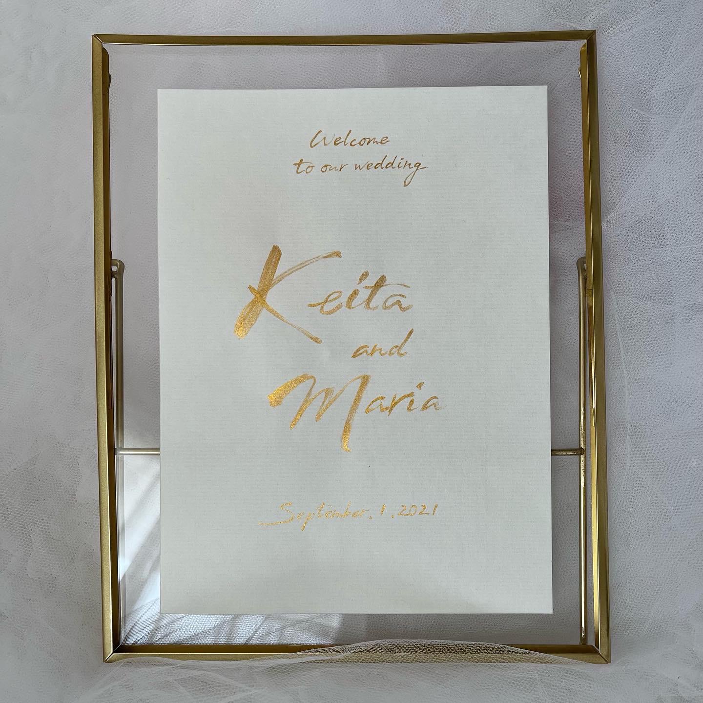 ★ ウェルカムボード ★　結婚式　ゴールド
