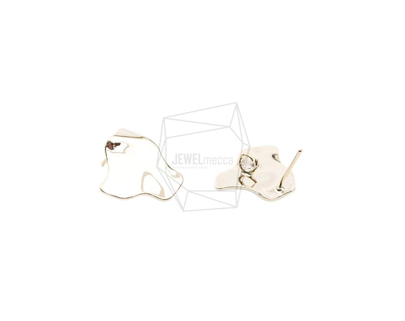 ERG-2006-G [2pieces] Shield Earrings, Shield Post Earring / 16mm 第2張的照片