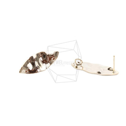 ERG-2008-G [2pieces] Shield Earrings, Shield Post Earring / 11mm 第2張的照片