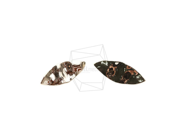 ERG-2008-G [2pieces] Shield Earrings, Shield Post Earring / 11mm 第1張的照片