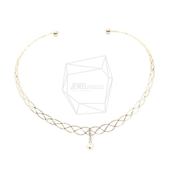 PDT-2554-G【1個入り】チョーカーのネックレス,Round Choker Collar Necklace 1枚目の画像