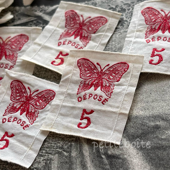 アンティークタグ蝶々2枚セット 2枚目の画像