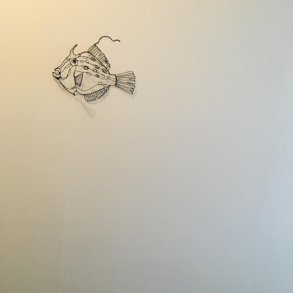 ワイヤーアート　ワイヤークラフト  魚　さかな　マルハギ【受注制作】 6枚目の画像