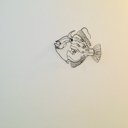 ワイヤーアート　ワイヤークラフト  魚　さかな　マルハギ【受注制作】 9枚目の画像