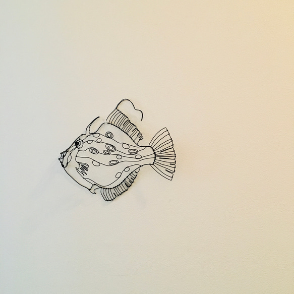 ワイヤーアート　ワイヤークラフト  魚　さかな　マルハギ【受注制作】 11枚目の画像