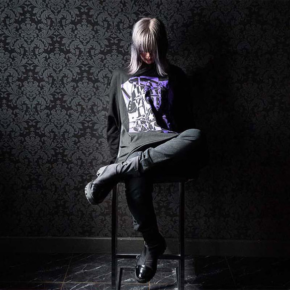 MASTERPRISM USAGI×BLACK×PURPLE プリントTシャツ ビッグサイズ おしゃれ ユニセックス 11枚目の画像