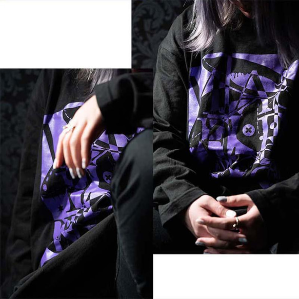 MASTERPRISM USAGI×BLACK×PURPLE プリントTシャツ ビッグサイズ おしゃれ ユニセックス 16枚目の画像