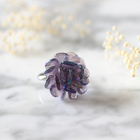 flower ring（violet） 2枚目の画像