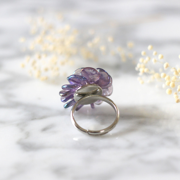 flower ring（violet） 5枚目の画像