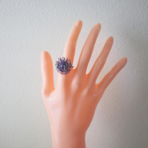 flower ring（violet） 3枚目の画像