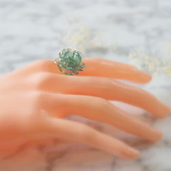 flower ring（mint-green） 4枚目の画像