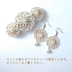 水引の華やかなバレッタ　和風　和モダン 5枚目の画像