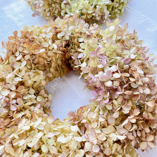 数量限定》アナベルのナチュラルリース Lサイズ happyクリスマス