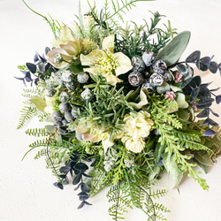 アーティフィシャルブーケ　＊＊クリスマスローズ・ローズマリー・ユーカリbouquet＊＊ 5枚目の画像