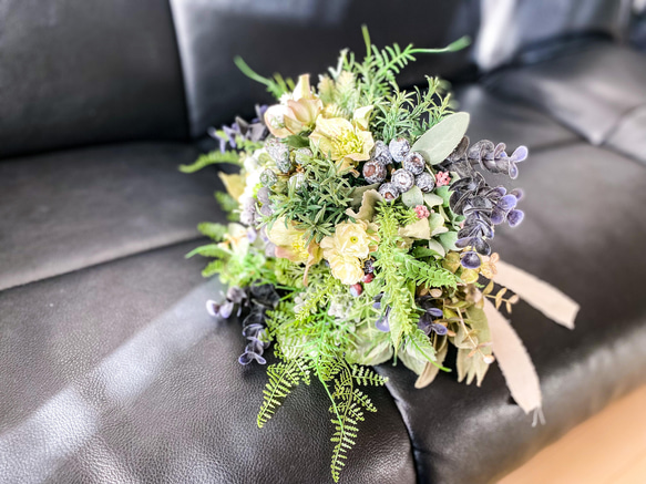 アーティフィシャルブーケ　＊＊クリスマスローズ・ローズマリー・ユーカリbouquet＊＊ 9枚目の画像