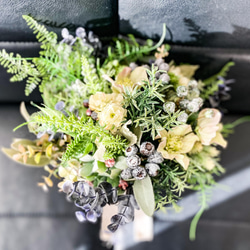 アーティフィシャルブーケ　＊＊クリスマスローズ・ローズマリー・ユーカリbouquet＊＊ 10枚目の画像