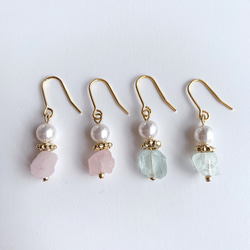 揺れる天然石ピアス ピアス（フック・チェーン） your twinkle 通販