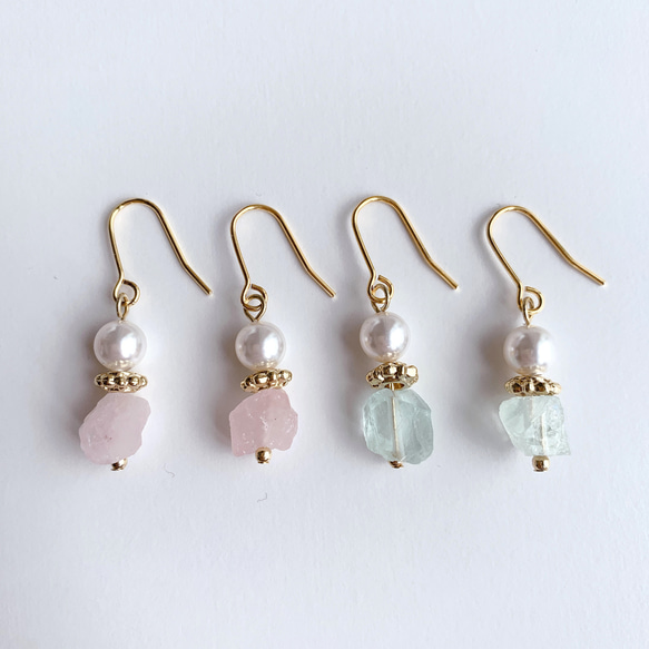 揺れる天然石ピアス ピアス（フック・チェーン） your twinkle 通販