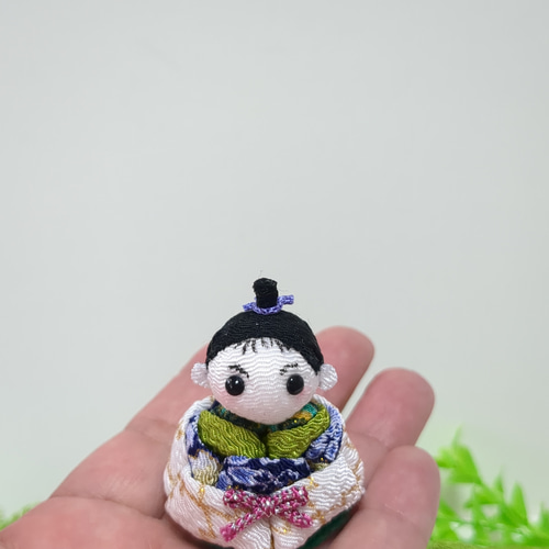 ちりめん細工　端午の節句　こどもの日　鯉のぼりと童子 ちりめん細工歳時記 ✾端午の節句✾ こどもの日のお祝い 新緑色
