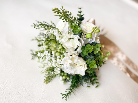 アーティフィシャルブーケ　＊＊すずらんとローズのbouquet＊＊ 1枚目の画像