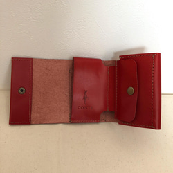 三つ折り財布  コンパクト財布   姫路レザー 本革 5枚目の画像