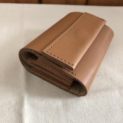 三つ折り財布  コンパクト財布 姫路レザー 本革 3枚目の画像