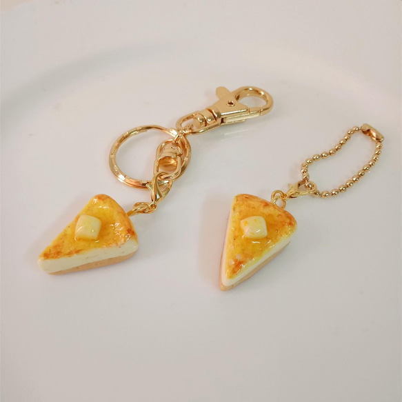 奶油蜂蜜乳酪蛋糕 蛋糕 擬真食物 鑰匙圈 吊飾 禮物 第1張的照片