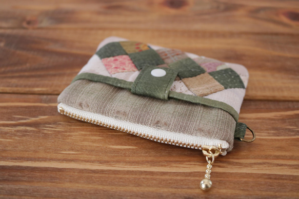 四角つなぎのパスケース（グリーン） 3枚目の画像