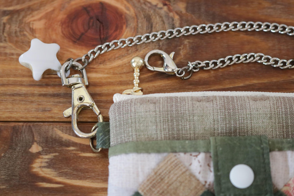 四角つなぎのパスケース（グリーン） 8枚目の画像