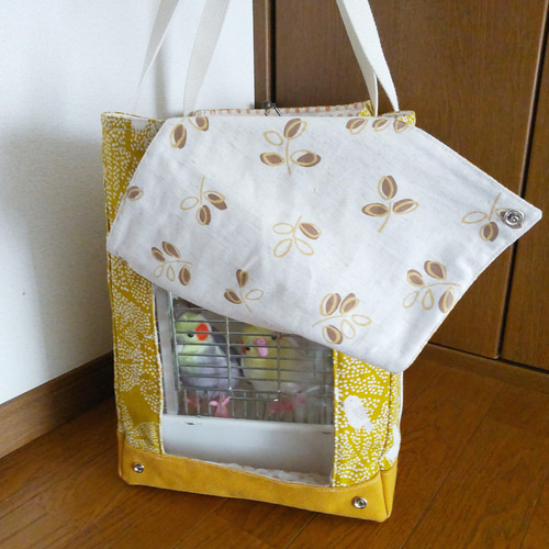 鳥用 インコ用♡ハートフルキャリーが入る♤キャリーバッグ 通院