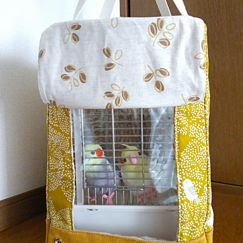 鳥用 インコ用♡ハートフルキャリーが入る♤キャリーバッグ 通院